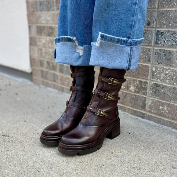 A.S.98 Eamon Heeled Boot in Ebano - Picture 2 of 3